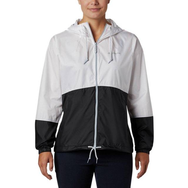 Columbia Women's Flash Forward Windbreaker White, Black, S