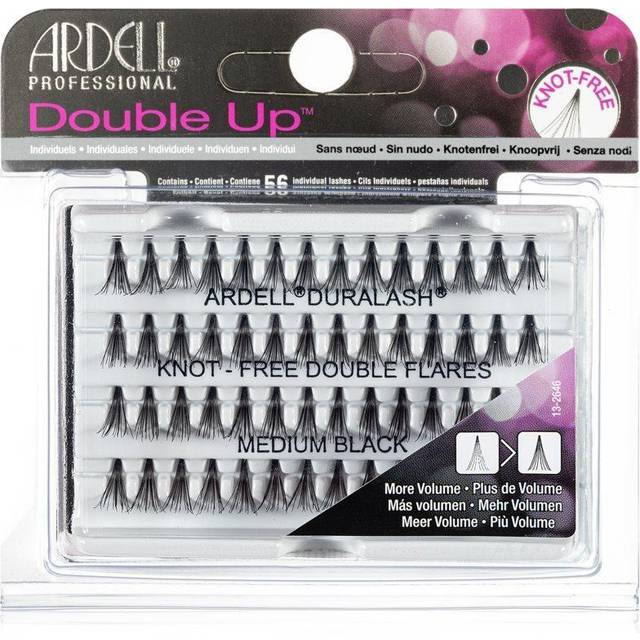 Ardell Double Up Knutlösa individuella klusterfransar Storlek Medium Black