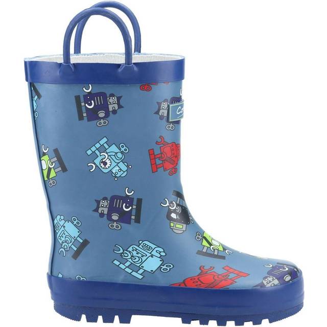 Cotswold Puddle Waterproof Kids Boys | Wellingtons  | Robot  | UK Size 8
