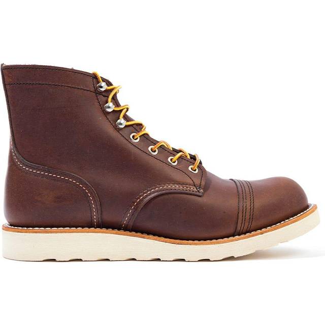 Red Wing Iron Ranger Traction Tred Leather Men's Ankle Boots - Amber - UK 7.5