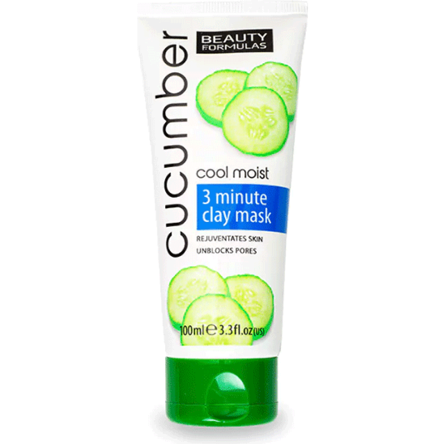 Beauty Formulas Cucumber Cool Moist 3 Minute Clay Mask 100ml