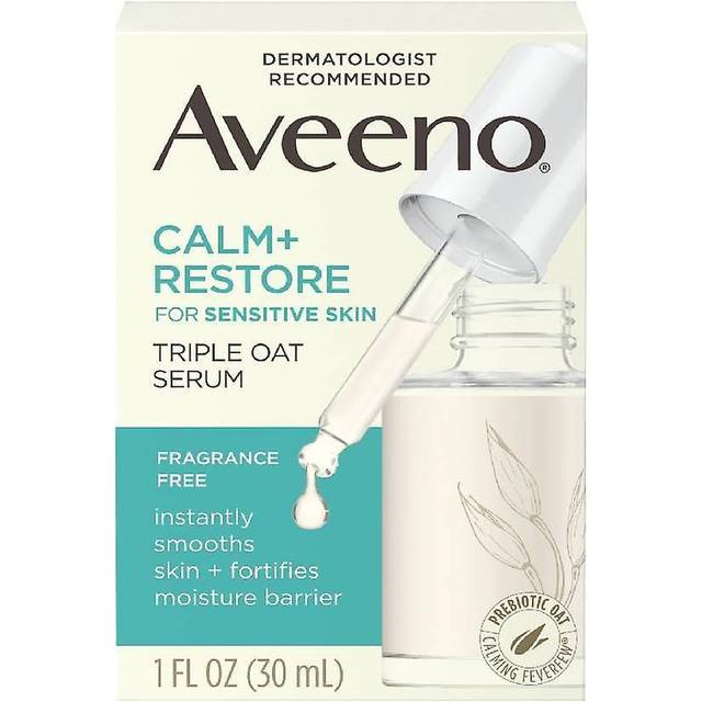 Aveeno Calm + Restore Triple Oat Serum for Sensitive Skin - Fragrance Free 1 fl oz