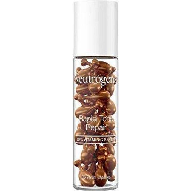 Neutrogena Rapid Tone Repair Brightening 20% Vitamin C Serum Capsules, Antioxidant Serum To Brighten Look of Dark Spots & Even Skin Tone, Oil-Free, 30
