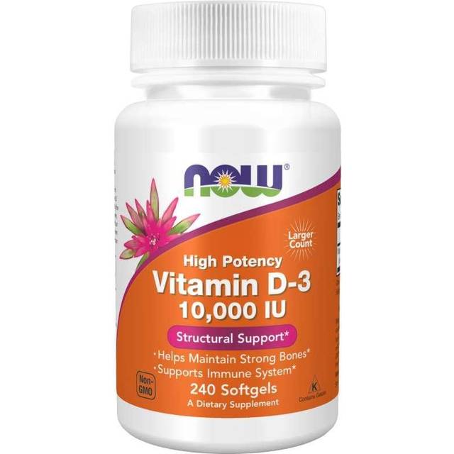 NOW Foods  Vitamin D-3  High Potency  10 000 IU  240 Softgels