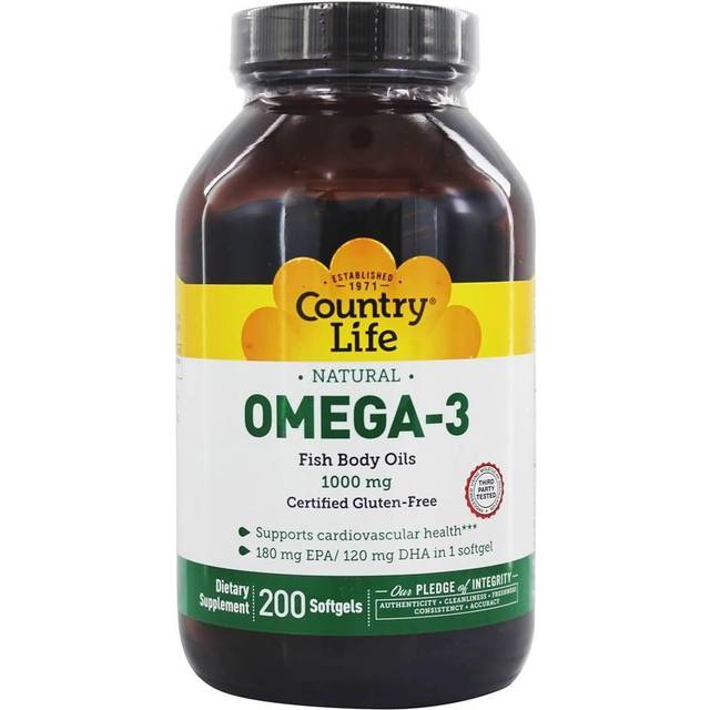 Country Life  Natural Omega-3  1 000 mg  200 Softgels