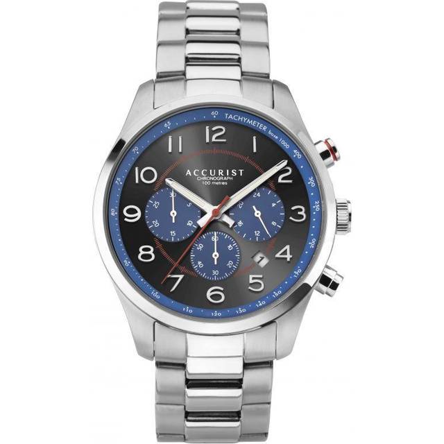 Accurist mens watch stainless steel chronograph 7408