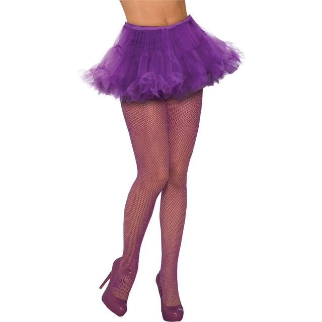 Bristol Novelty Adults Glitter Fishnet Stockings (1 Pair) - Purple - one size