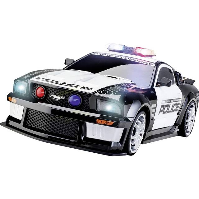 Revell 24665 RC Scale US Police Ford Mustang, GHz-Fernsteuerung, wechselbarer Li-Ion-Akku, LED-Beleuchtung, Blaulicht, Sirene, 33 cm Remote