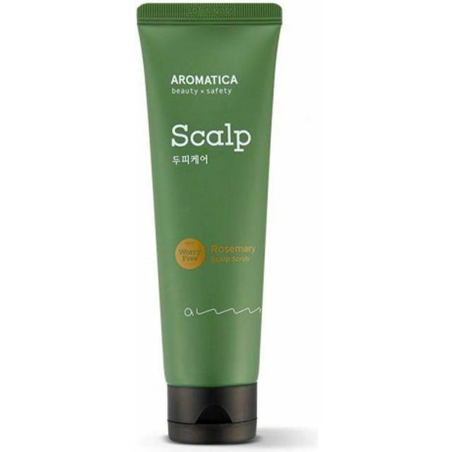 AROMATIcA Rosemary Scalp Scrub 582oz  165g, Sulfate-Free, Silicone-Free, Vegan, cleansing with Salt granules, Invigorates and Exfoliates Scalp, Micro