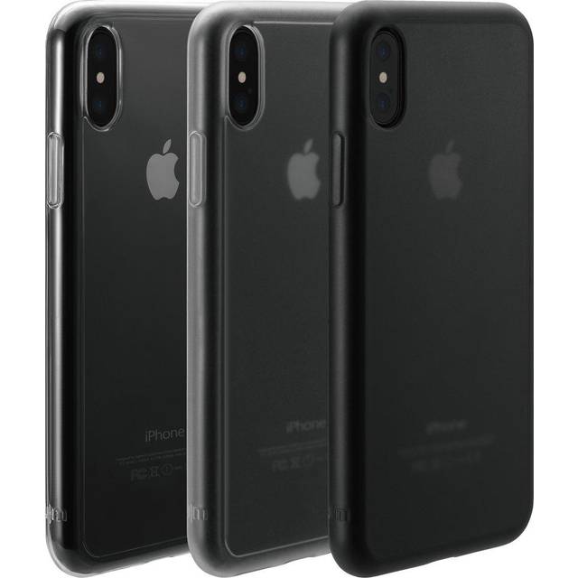 Just Mobile TENC Case - Skal - iPhone X/Xs - Matt transparent - Svart/Transparent/