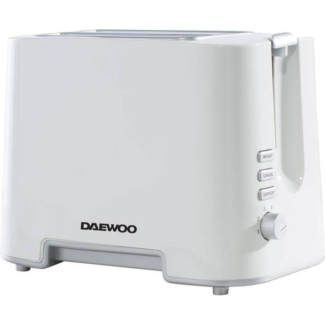DAEWOO SDA1651 2-Slice Toaster – White & Chrome