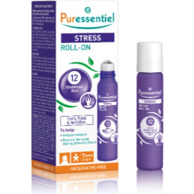 Puressentiel – anti-stress roll-on – med 12 eteriska oljor – 100% ren och naturlig – hjälper till att lindra nervösa spänningar – 5 ml