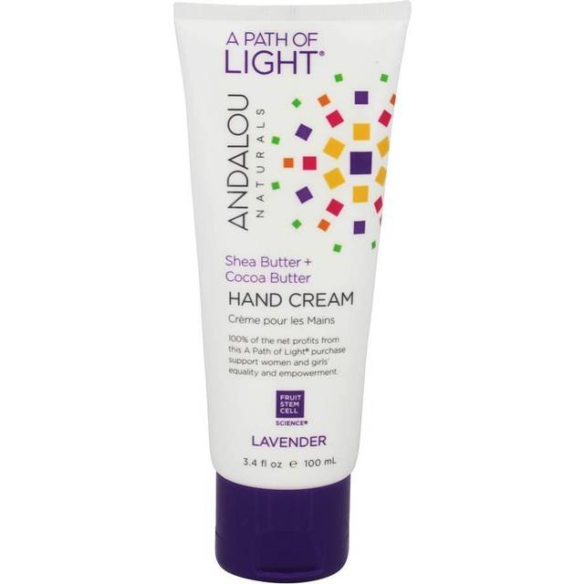 Andalou Naturals, A Path of Light®, Shea Butter + Cocoa Butter Hand Cream, Lavender, 3.4 fl oz (100 ml)