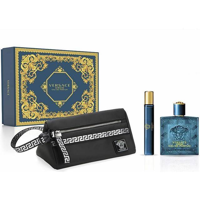 Versace Eros Gift Set 100ml EDP + 10ml EDP + Toiletry Bag