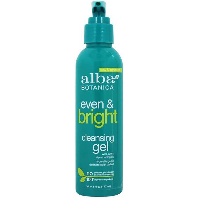 Alba Botanica, Even & Bright, Cleansing Gel with Swiss Alpine Complex, 6 fl oz (177 ml)