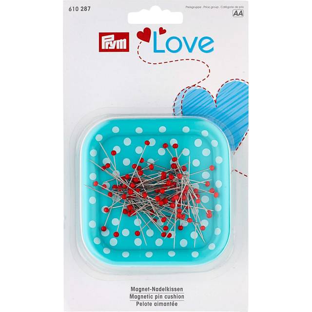 Prym love magnetic pincushion with glass-headed pins