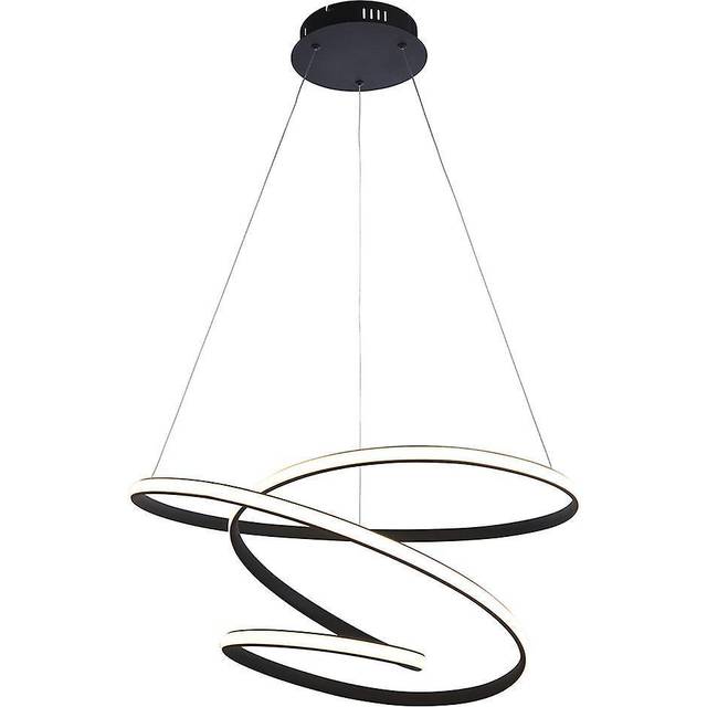 Ensora Lighting Sana LED Pendant Ceiling Light Black, Black