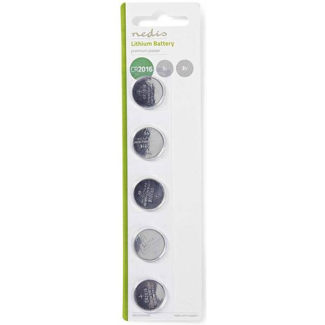 Nedis Lithium Button Cell Battery CR2016 | 3 V | 5 pieces | Blister