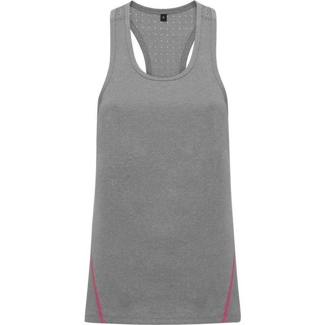 (XL, Silver Melange) TriDri Womens/Ladies Laser Cut Sleeveless Vest