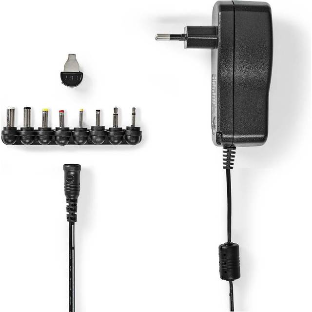 Nedis Universal nätadapter | 18 W | 3 - 12 V DC | 1.10 m | 1.5 A | 8 plug(s) | Svart