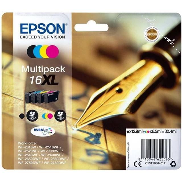 Epson 16 multipack ink cartridge wf2110w wf2650dwf wf2660dwf t1626 c13t16264010