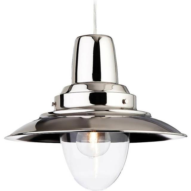 Firstlight Fisherman Mediterranean Style 29cm Pendant Light in Chrome and Clear