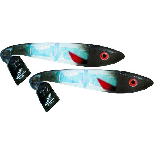 Svartzonker McRubber Shad 23 cm - 2 pack C99 Smashed Silver by Zlatan -