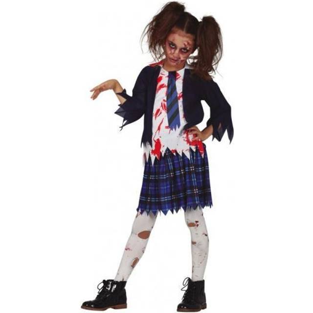 Fiestas guirca zombie high school girl zombie schoolgirl halloween age 7-9