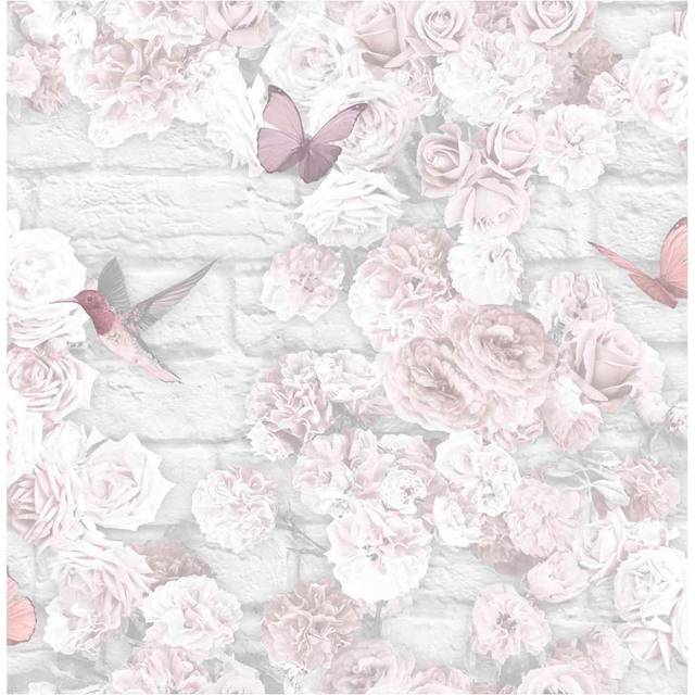 Superfresco Easy Flower Wall Pink Wallpaper, Pink