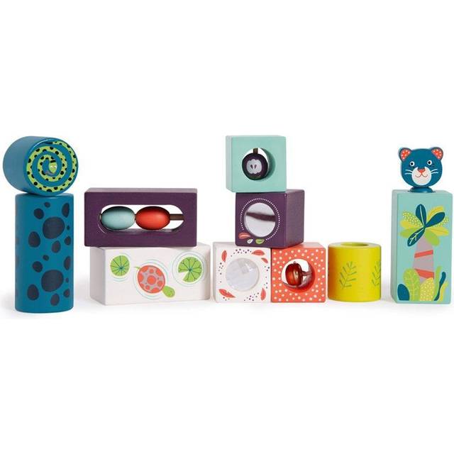 MOULIN ROTY Stack-Up Activity Cubes - Dans La Jungle |Multi/patterned |One Size