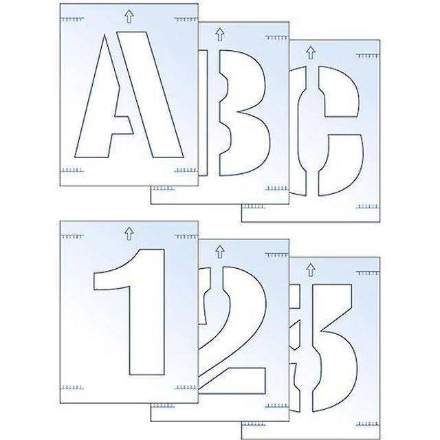 9406 Letter & Number Stencil Kit 100mm SCA9406 - Scan