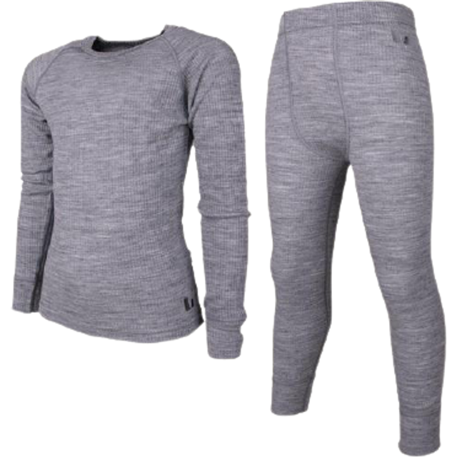 Lindberg Rib Merino Underställ Merinoull, Grey Melange, 130