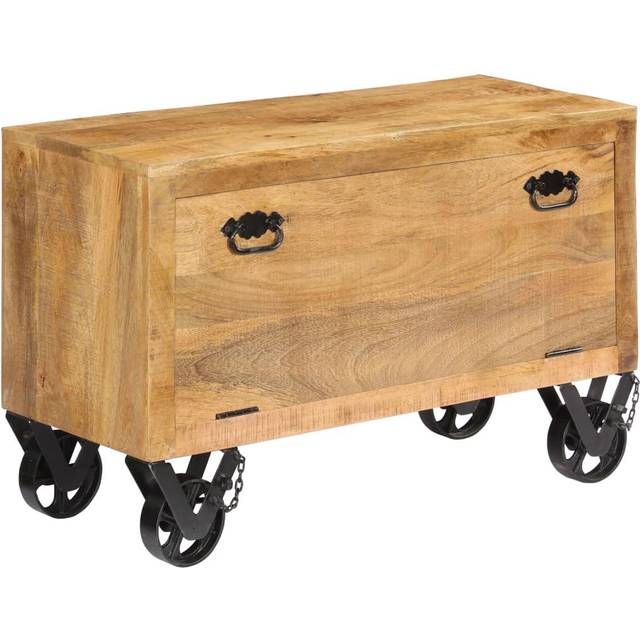 Skoskåp 86x35x55 cm massivt mangoträ