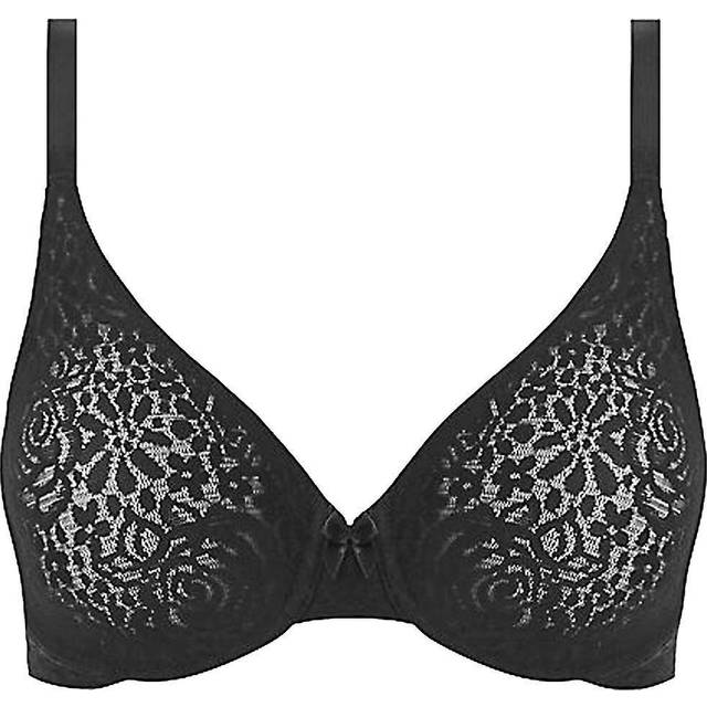 Wacoal Womens Halo Lace Underwire Bra - Black Polyamide - Size 32E