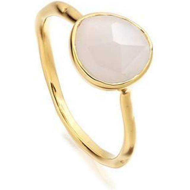 Monica Vinader Moonstone Siren Stacking Ring, Gold