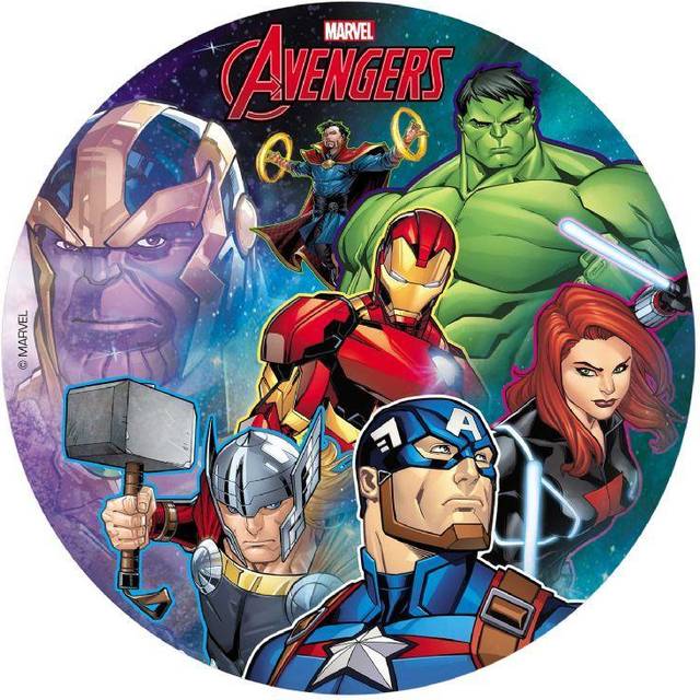 Dekora 236038 Avengers Edible Sugar Wafer Cake Topper 20cm