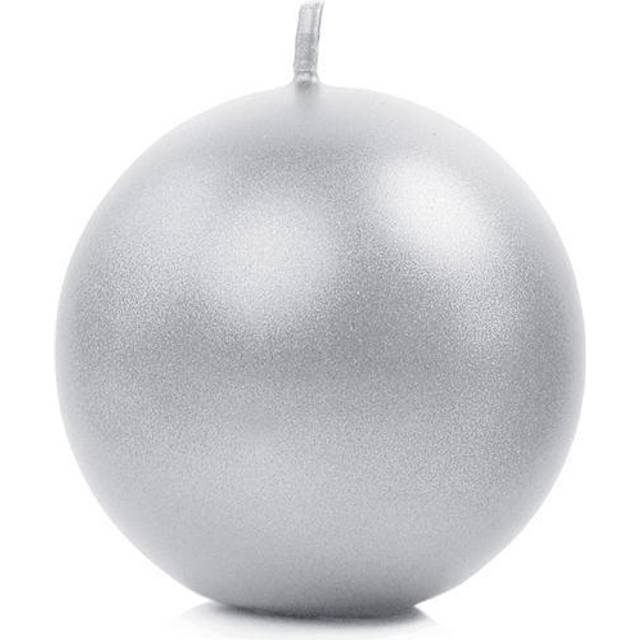PartyDeco Kuglelys lille Sølv