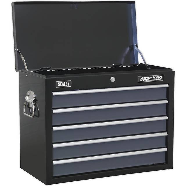 Sealey Topchest 5 Drawer with Ball Bearing Slides - Black/Grey