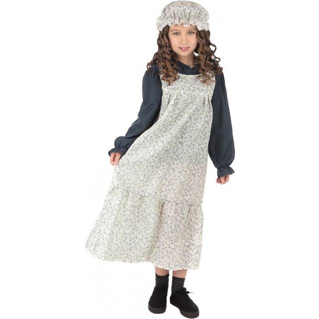 (M, White/Navy) Bristol Novelty Girls Classic Victorian Costume