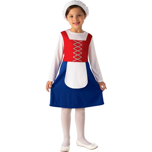 (L, Red/Blue/White) Bristol Novelty Girls Tudor Costume