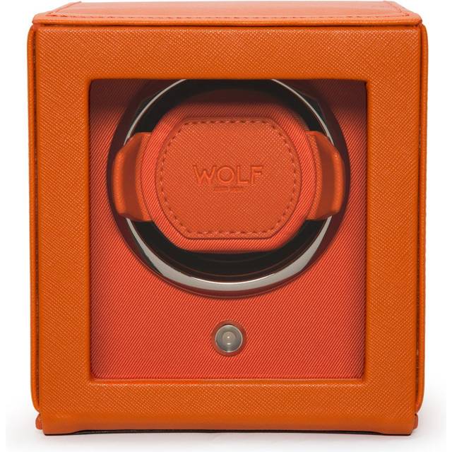 Wolf Cub Watch Winder 1 Klocka Orange Konstläder 461139 - Unisex - Faux Leather (14 x 15.4 x 14.8)