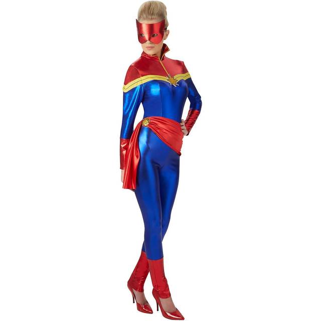 (multicoloured, XS) Captain Marvel Deluxe Adult Costume Men Size