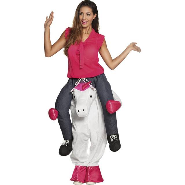 Unisex unicorn step in horse animal fancy dress costume shoulder ride on