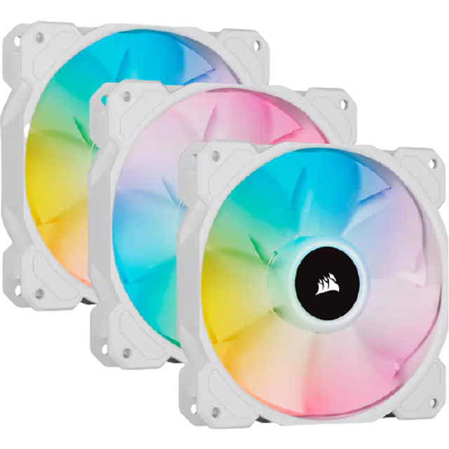 Corsair SP120 RGB ELITE Datorväska Fan 12 cm Vit 3 styck