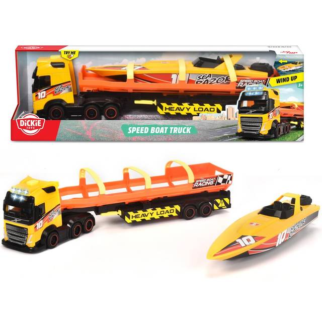 Speed Boat Truck - Volvo Dragbil med Båttrailer - Dickie Toys