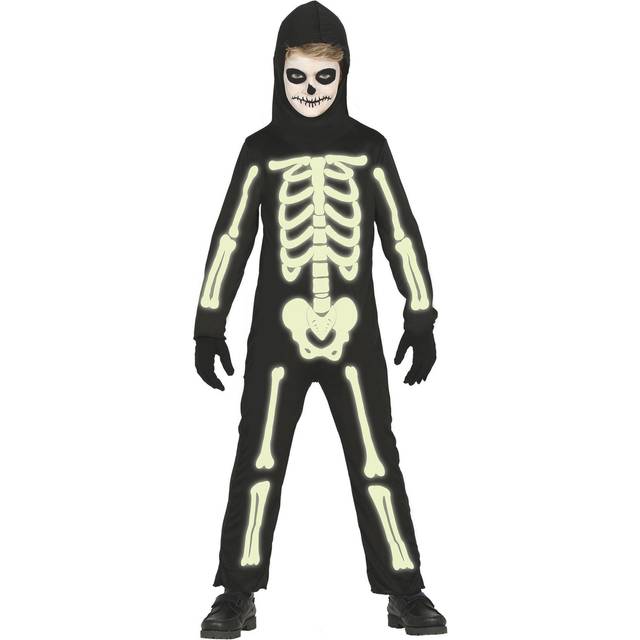 Fiestas Guirca Glow In The Dark Skelet Kostume