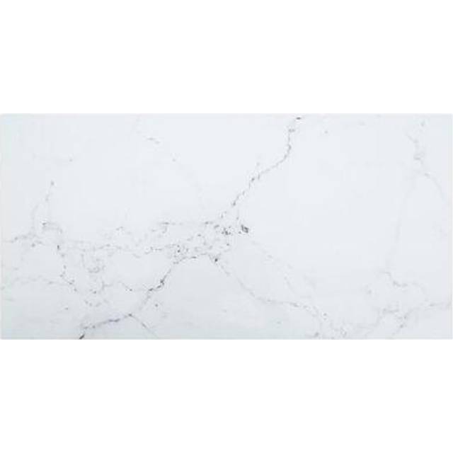 vidaXL Table Top Black 100x50 cm 6mm Tempered Glass with Marble Design
