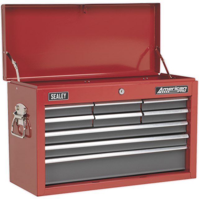 Sealey American Pro 9 Drawer Tool Chest Red / Grey