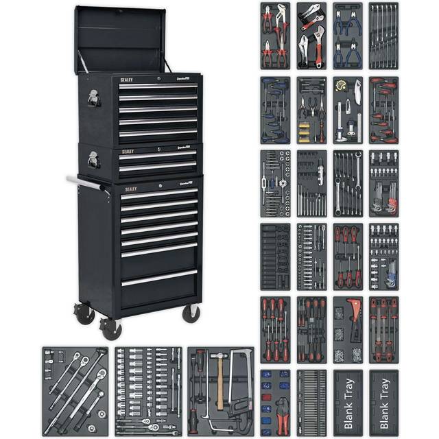 Sealey SPTCOMBO2 Tool Chest 14 Drawer - BB Runners - Black + 1179p...