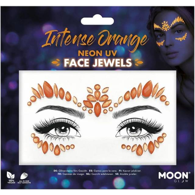UV Neon Face Jewels Intense Orange